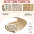 SARLA Black Brown Side Bangs Clip in Synthetic Hair Pieces Straight Bangs Extension for Women