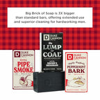 Duke Cannon Supply Co. Big Brick of Soap Bar For Men - Big Lump of Coal, Santa's Pipe Smoke, Highly Regiftable Peppermint Bark, Holiday Variety, 10 oz. (3 Pack)