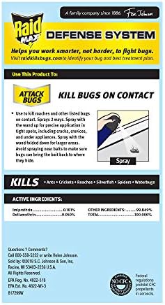 Raid Max Ant & Roach Aerosol Spray 14.50 oz (Pack of 6)