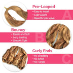 12 inch French Curly Braiding Hair 8 packs 50g/pack Loose Wavy Braiding Hair With Curly Ends French Curls Synthetic Hair Extensions for Boho Box Braids(12 inch,8 packs,P27/30#)