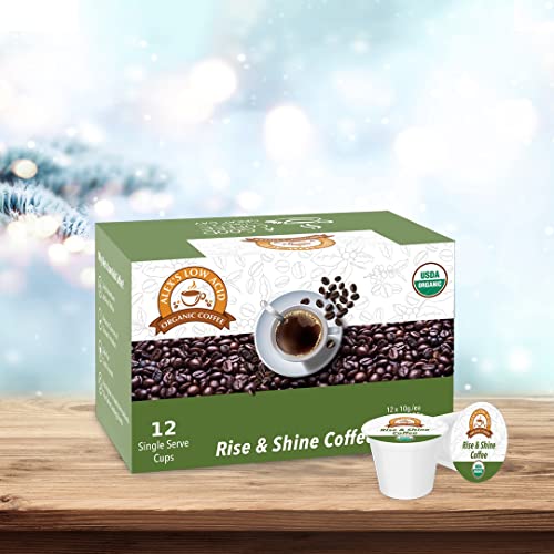Alex's Low Acid Organic Coffee K-Cups (12 Servings) - Rise & Shine