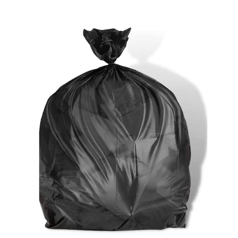 Plasticplace 12-16 Gallon Trash Count │ 0.8 Mil │ Black Garbage Can Liners │ 24" x 32" (500 Case), 24x32 Inch (Pack of 500)