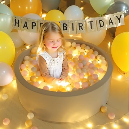 GOGOSO Ball Pit Balls for Toddler, Baby Plastic Playballs Kids Soft Pastel Pelotas Non-Toxic BPA-Free,Pink+Grey+Beige+White,100 Balls