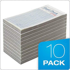 Adams Guest Check Pads, 2-Part, Carbonless, White/Canary, 3-3/8" x 6-3/8", 50 Sets per Pad, 10 Pack (104-50SW)