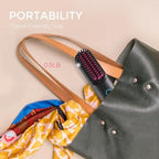 TYMO Porta Cordless Hair Straightener Brush | Mini Portable Straightening Brush for Travel | Negative Ion Hair Straightener Styling Comb | USB Rechargeable Feature | Safety Anti-Scald Design