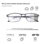 YIMI Photochromic Bifocal Reading Glasses UV Outdoor Sunglasses Computer Anti Blue Light Transition Eyeglasses for Men Women(Black, 1.50, multiplier_x)