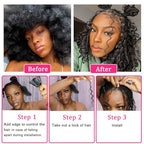 Human Braiding Hair for Boho Braids Burgundy Deep Wave Bulk Human Hair for Braiding 22 Inch 1 Bundle 50G #99J Wet and Wavy Curly Human Hair Red Braiding Hair Extensions No Weft Bundles for Braiding