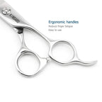 Barber Scissors 7" Professional Sliding Hair Scissors Willow Shape Sliding Hair Shears Professional Haircut Razor Edge 440c Barber Shears KINSARO for Hairdresser Barbershop or Home Use