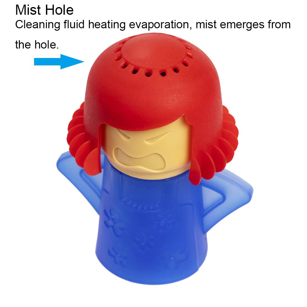 Aivwis Angry Mom Microwave Cleaner, Mad Mama Microwave Steam Cleaner, Just Add Vinegar and Water, Easily Cleans the Crud in Minutes (Blue)