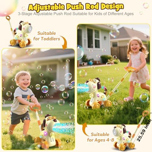 Automatic Bubble Machine for Toddlers: Portable Dog Bubble Maker Blower Toys for 3 4 5 6 Year Old Boy Girl Kids Outdoor Toys for Easter Party Birthday