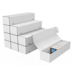 Trading Card Storage Box, 10-Pack 1100 Count White Corrugated Cardboard Box