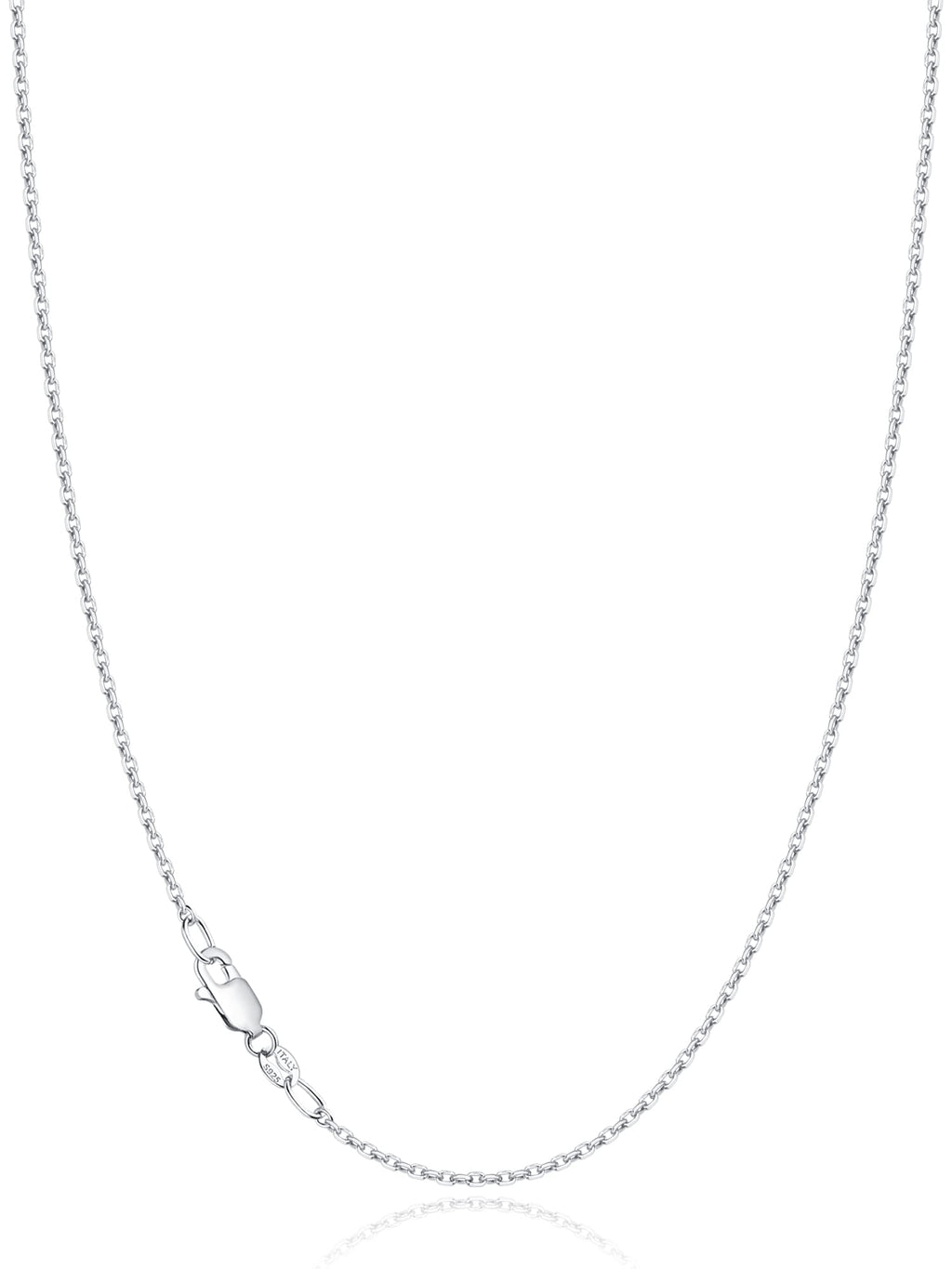 Jewlpire 925 Sterling Silver Chain Necklace for Women, 1.2mm Cable Chain Silver Chain for Women Thin & Dainty & Sturdy Women's Chain Necklaces 18 Inch