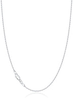Jewlpire 925 Sterling Silver Chain Necklace for Women, 1.2mm Cable Chain Silver Chain for Women Thin & Dainty & Sturdy Women's Chain Necklaces 18 Inch