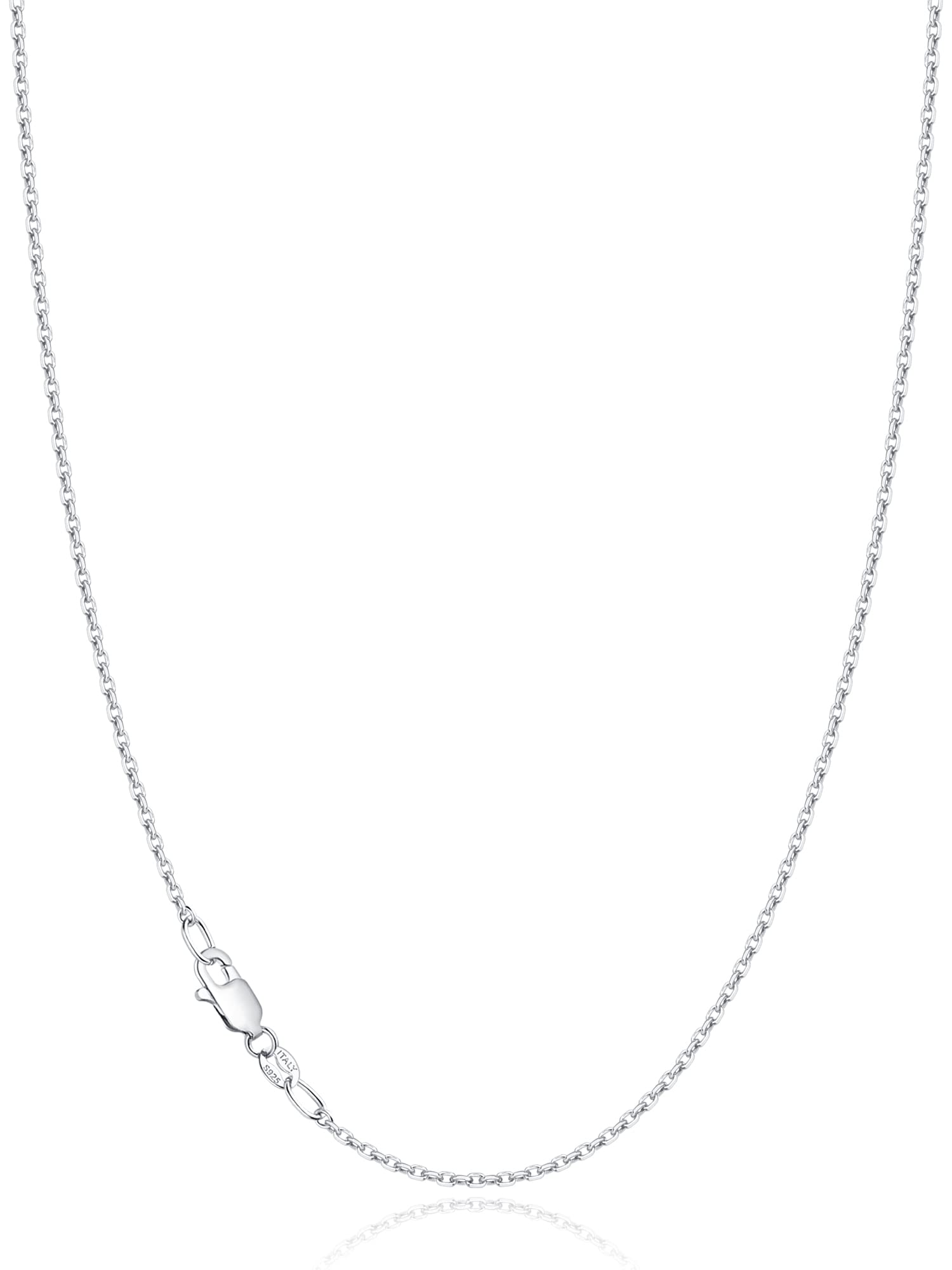 Jewlpire 925 Sterling Silver Chain Necklace for Women, 1.2mm Cable Chain Silver Chain for Women Thin & Dainty & Sturdy Women's Chain Necklaces 18 Inch