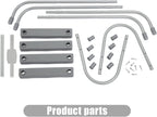 YUEWO 36" 2-Step Steel Frame Above Ground Swimming Pool Ladder with Non-Slip Plastic Steps for Entry and Exit System Swim Pools