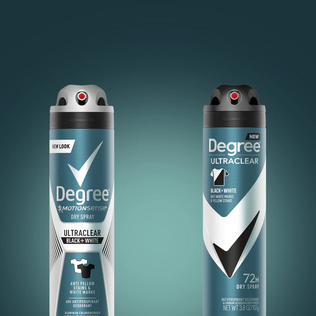 Degree Men UltraClear Antiperspirant Deodorant Spray, 3 Pack, 3.8 Ounce