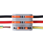 XHF 60 Pcs Yellow Conductor Compact Connectors Lever Nuts, Electrical Wire Terminals for Any Circuit Inline Splices 28-12 AWG (SPL-1)