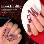 Born Pretty Reflective Red Glitter Gel Polish Christmas Glitter Gel Polish Sparkly Shiny Disco DJ LED Nail Polish Varnish Silver Red Black Colors Collection 6PCS 7ML