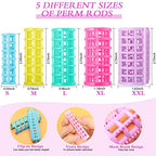 30 Pieces Plastic Hair Rollers - Self-Grip Curlers in 5 Sizes, No Heat Required for DIY Hair Styling and Salon Use