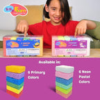 Silly Foam, Creative Modeling Foam Beads, 2-Pack Primary Colors, Perfect for Preschool and Kids, Arts, Crafts, Sensory Play, Non-Toxic (12 Blocks Red, Orange, Yellow, Green, Blue, Purple) (Age 3+)