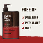 Every Man Jack Mens Cedar + Red Sage Hand & Body Lotion for All Skin Types - Dermatologist Tested & Hypoallergenic - Nourish Skin with Lightweight Fast Absorbing Lotion - 13.5oz (2 Pack)