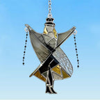 2026 New Dancing Lady Inspired Stained Glass Spinner, Stained Glass Wind Spinner, Sunlight Catcher, Self-Assembly Boho Hanging Decor,DIY Sunlight Catcher for Window, Garden, Porch (1Pcs)