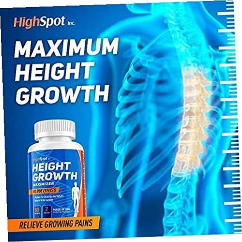 HighSpot Height Growth - Height Growth Maximizer - Calcium, Vitamin D3, B1, B2 - Grow Taller Supplement - Bone Growth Supplement - Made in USA (White)