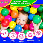 Play Balls for Ball Pit, Plastic Crush Proof, Phthalate & BPA Free, Assorted Colors. (1000 Balls)
