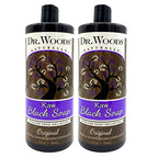 Dr. Woods Raw African Liquid Black Soap - Body Wash for Men and Women, Contains Organic Shea Butter, Gentle Exfoliant, Natural Cleanser for Face, Hands, and Body - 32 Fl Oz, Pack of 2