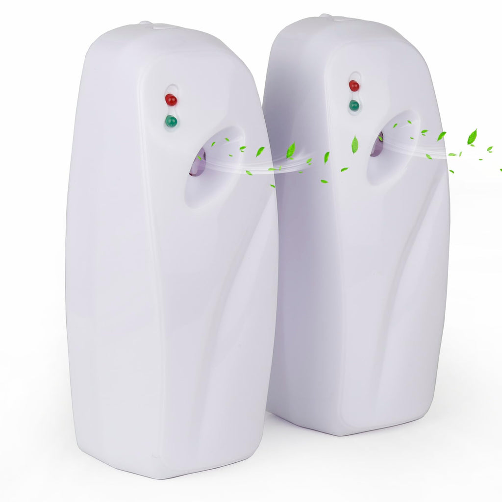 Automatic Air Freshener Spray Dispenser 2-Pack,Wall Mounted/Free Standing Automatic Air Fresheners for Home and Commercial Use,Automatic Spray Dispenser Adjustable Scent Release Setting