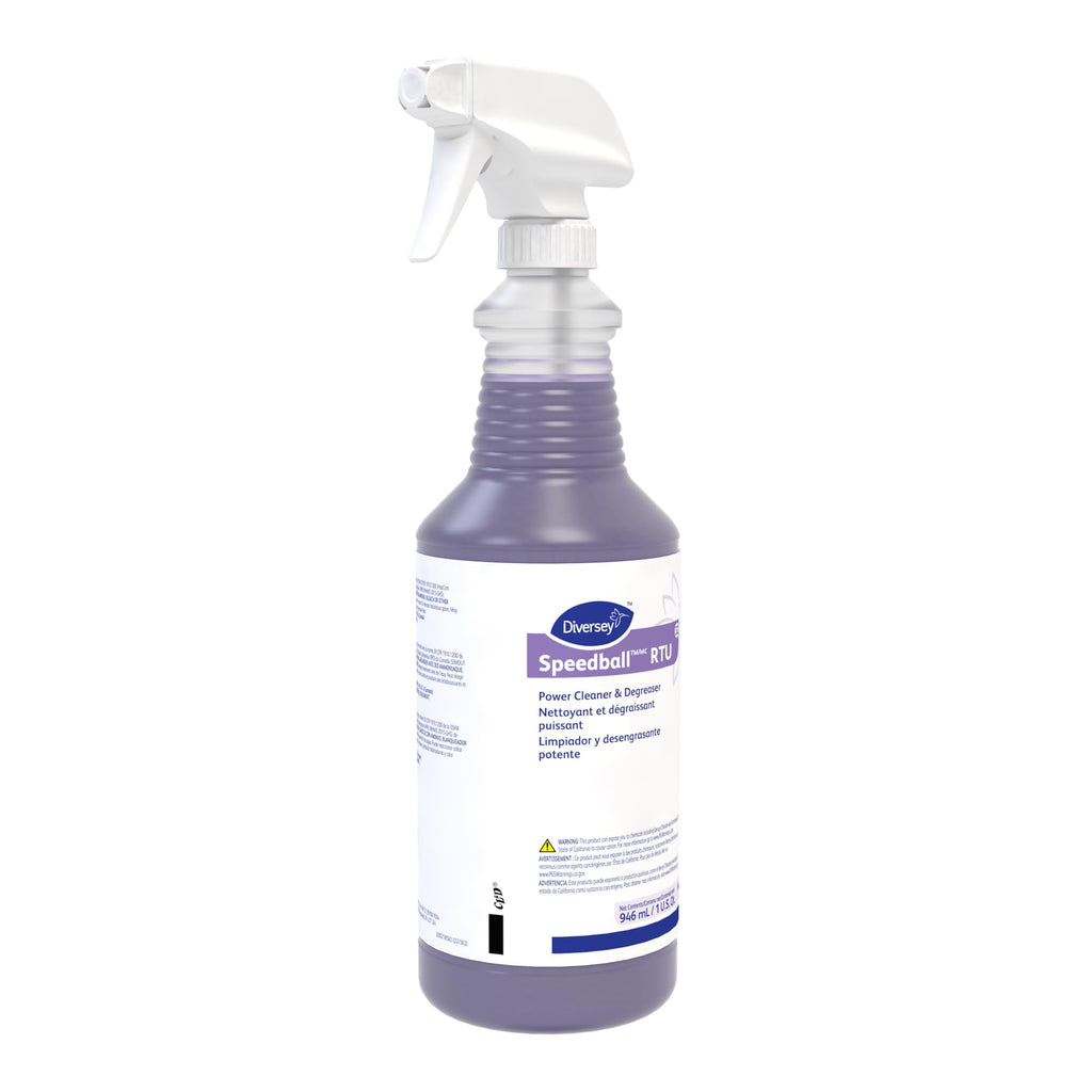 Diversey Speedball Power Cleaner & Degreaser, RTU Spray, 32 oz, 12 Pack