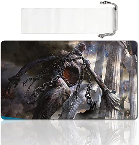 Board Game MTG Playmat Games Size 60X35 cm CCG Compatible for MTG CCG RPG Trading Card Game (KROXA, Titan of Death's Hunger)