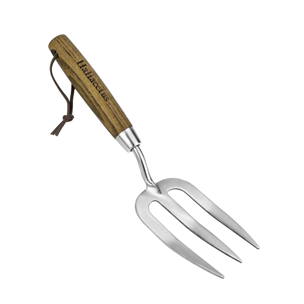 Haliaeetus Garden Hand Fork, 12.3'' Hand Weeding Fork with Sharp Tine