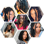 GUOHUI Super Light Butterfly Locs Crochet Hair 12 Inch 6 Packs Pre-Looped Soft Distressed Faux Locs Braids for Women Kids (12 Inch,30#)