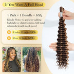 Highlighted Honey Blonde Braiding Human Hair for Boho Knotless Braids 18 Inch 100G FULL BULK, Ombre 4/27 Curly Braiding Hair Deep Wave Human Hair Bulk, No Weft Blonde & Brown Hair Extensions