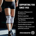 Rehband 7mm Power Max Knee Compression Sleeve for Strength Sports, Competition Grade, Neoprene Knee Sleeves for Bodybuilding & Heavy Powerlifting, Colour:Carbon/Black - 1 Pair, Size:Medium