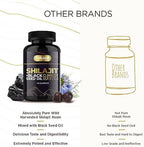 Pure Shilajit Supplement Gummies with Black Seed Oil, High Potency Pure Himalayan Resin for Energy, Immune Support, and Cognitive Function, Lab Tested Chewables