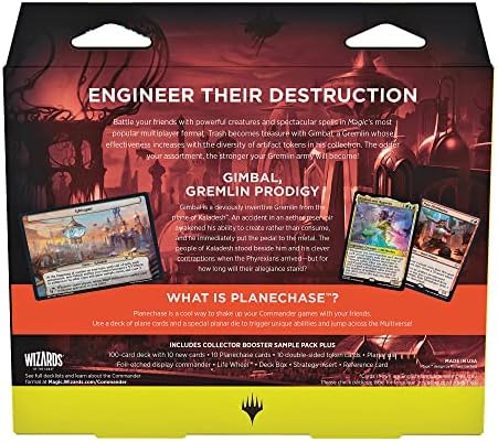 Magic: The Gathering March of the Machine Commander Deck - Tinker Time (100-Card Deck, 10 Planechase cards, Collector Booster Sample Pack + Accessories)