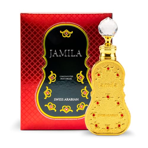 Swiss Arabian Jamila - Luxury Products From Dubai - Long Lasting And Addictive Personal Perfume Oil Fragrance - A Seductive Signature Aroma - 0.5 Oz