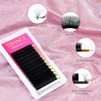 TDANCE Cashmere Easy Fan Lash Extensions 0.07mm C Curl Self Fanning Volume Lash Extensions 10mm Single Length Matte Black Lash Extensions(0.07-C,10mm)