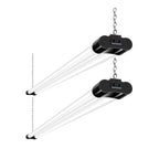 hykolity 2 Pack 4FT Linkable LED Shop Light for Garage, 6500lm, 4FT 60W Utility Light Fixture, 5000K Daylight LED Workbench Light with Plug, Hanging or Surface Mount, Black - ETL