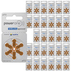 60 Powerone Mercury Free Hearing Aid Batteries Size 312