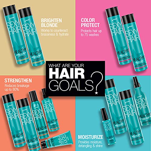 SexyHair Healthy Moisturizing Shampoo, 33.8 Oz | Moisture, Slip, Detangling, and Shine | SLS and SLES Sulfate Free | All Hair Types