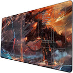 MTG Playmat, Game Play Mat for MTG TCG 24 x 14 inches Trading Card Inked Game Playmats with Storage Bag Smooth Rubber Surface Battle Game