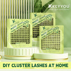 Lash Clusters 3D Effect Eyelash Clusters KEYYOU 144pcs D Curl 10mm Wispy Lashes Fluffy Cluster Lashes Natural Soft DIY Lash Extension(Radiance-D-10)