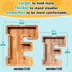 SummiDate Wooden Letter Piggy Bank| Piggy Bank for Boys Girls Toddler| Alphabet F Money Bank| Coin Bank Birthday Gift for Kids|Birthday Gift for Kids (F)