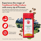 Puroast Low Acid Coffee Decaf Bean | Decaf House Blend Whole Bean | Medium Roast | High Antioxidants & High pH |No Bitter Aftertaste | Reduced Heartburn & GERD | Suitable for Cold Brew - 2.2 LB