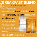 Sarasota Coffee Ground Packets | Gourmet Medium Roast Bulk Coffee Packs | Breakfast Blend | Low Acid Mold Free Singles Individual Pouches for 12 Cup Coffee Maker | 1.75 Ounce Bags, 100 Count