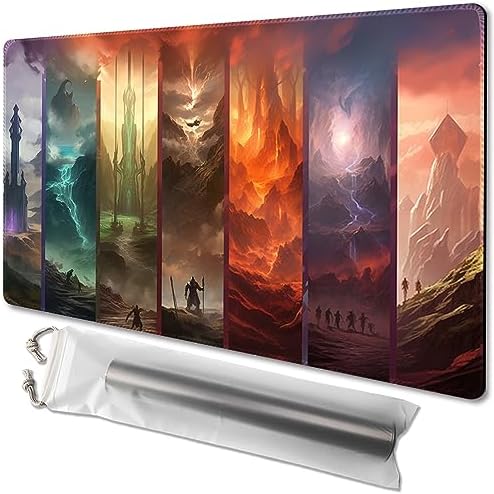 MTG Playmat Size 24x14in Free Storage Bags Non-Slip Backing Printing, Ideal for Card Game Enthusiasts TCG Playmat (No with Zone,Secret of The Castle)
