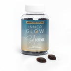 Inner Glow Sol Defense Gummies – Dermatologist & Plastic Surgeon-Formulated Skin Resilience Vitamin Supplement with Polypodium Leucotomos & Niacinamide, Passion Fruit Flavor, 60 Sugar-Free Gummies